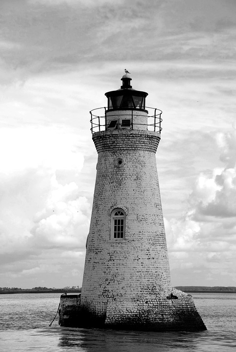 cockspur lighthouse, beacon, warning