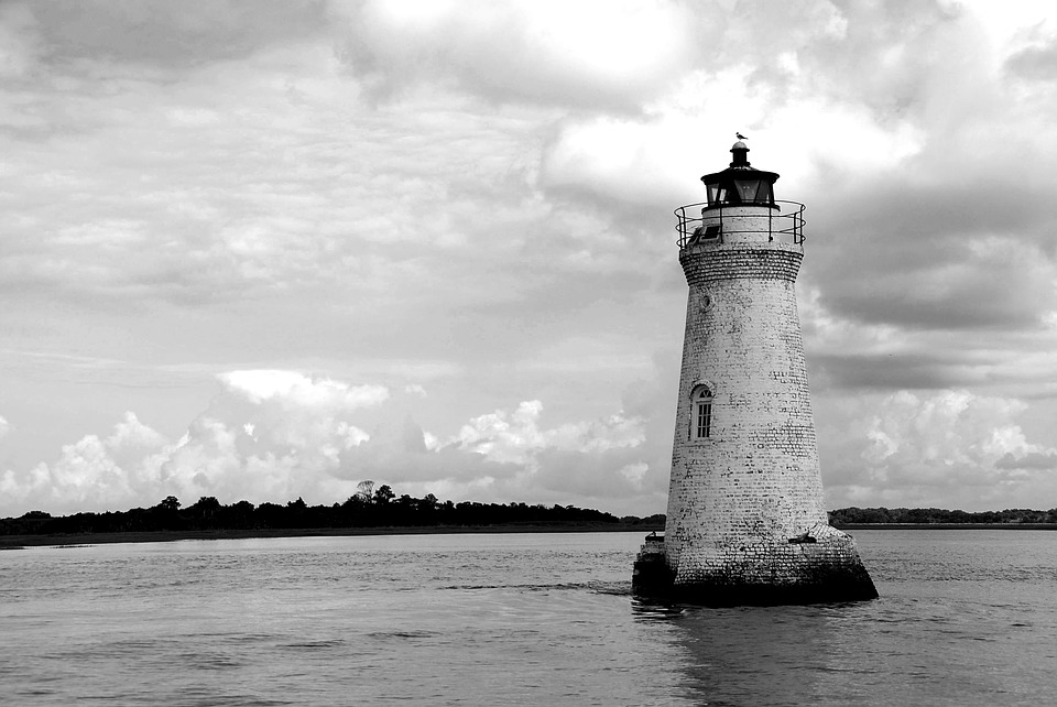 cockspur lighthouse, beacon, warning