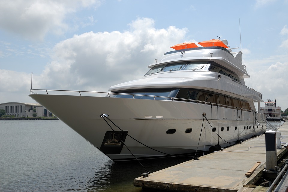 luxury yacht, upscale, dock