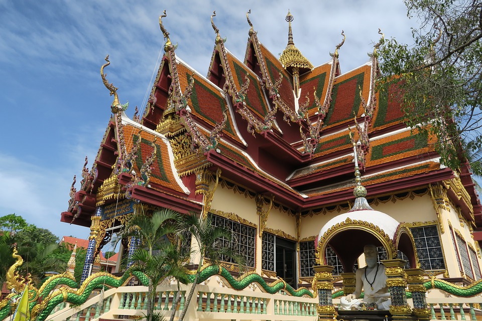temple, travel, pagoda