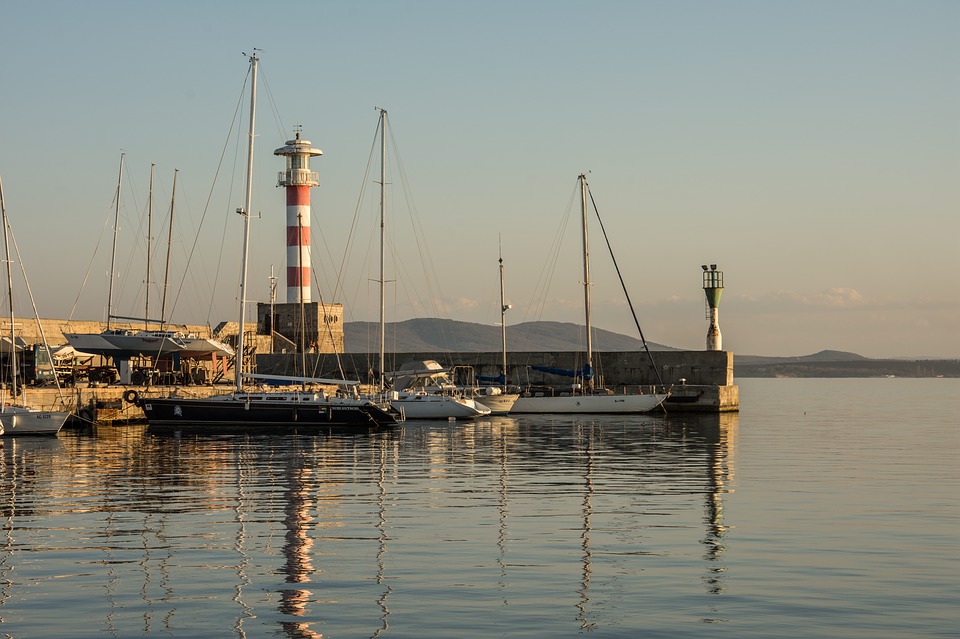 lighthouse, port burgas, beacon