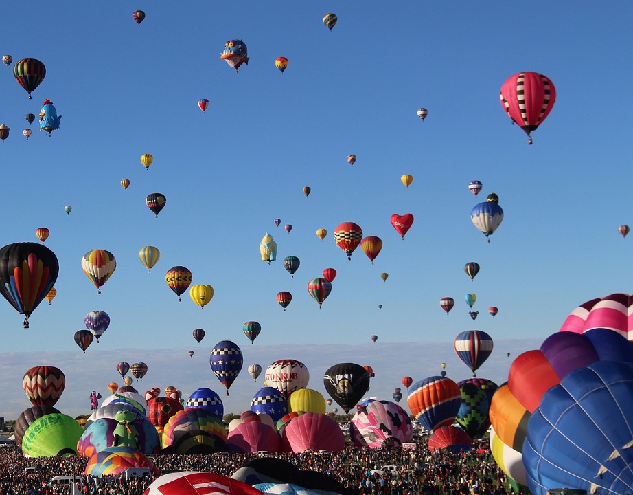 hot air balloons, floating, fun