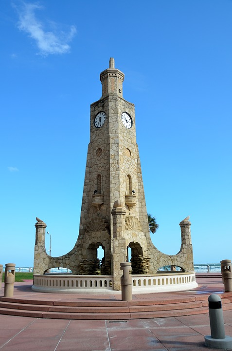 clock tower, famous, daytona beach