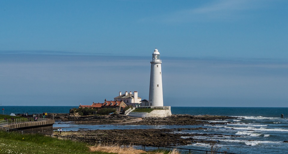 lighthouse, st mary's lighthouse, whitley bay