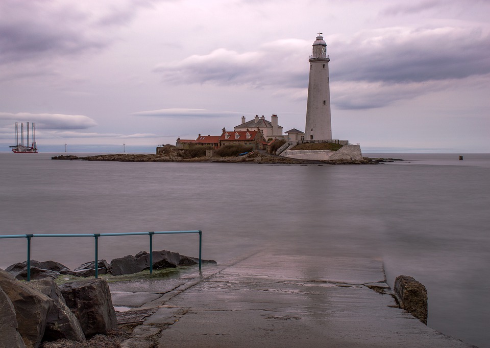 lighthouse, st mary's lighthouse, whitley bay